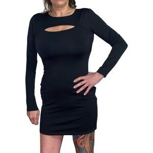 Sz.M*Planet Gold*Black Lined Body-Con Mini Dress--Cut-Out--NWT